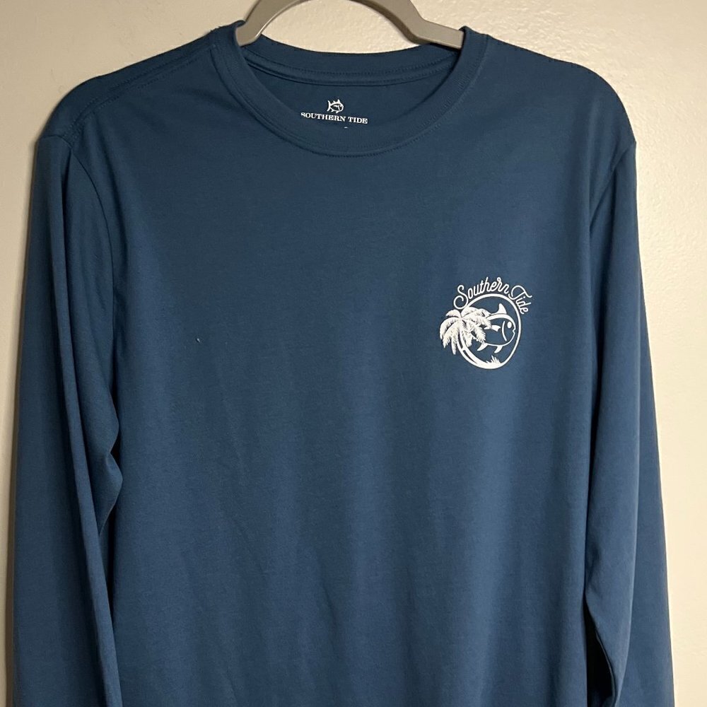 Southern Tide Where The Waves Are Long Sleeve Graphic Tee Womens Size M